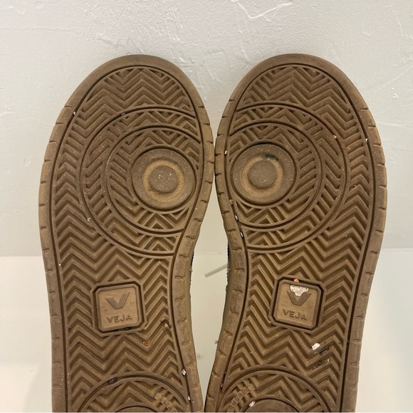 Veja V-12 White and Black Leather Dune Tie Lace Up Court Shoes Sneakers Size 7 - Picture 11 of 11